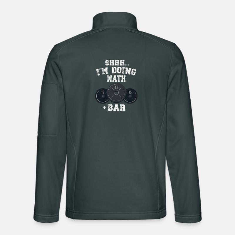 Shhh I'm Doing Math Weight Bar Lifting Workout  Unisex Softshelljacke