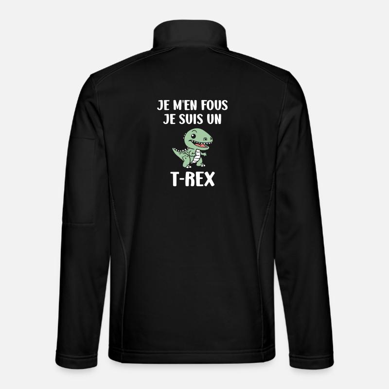 T-Rex Crazy Christmas - Unisex Softshell Jacket - black