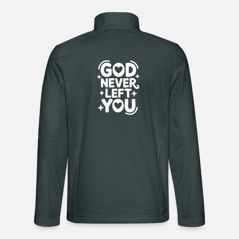 God Never Left You Design Unisex Softshell Jacket
