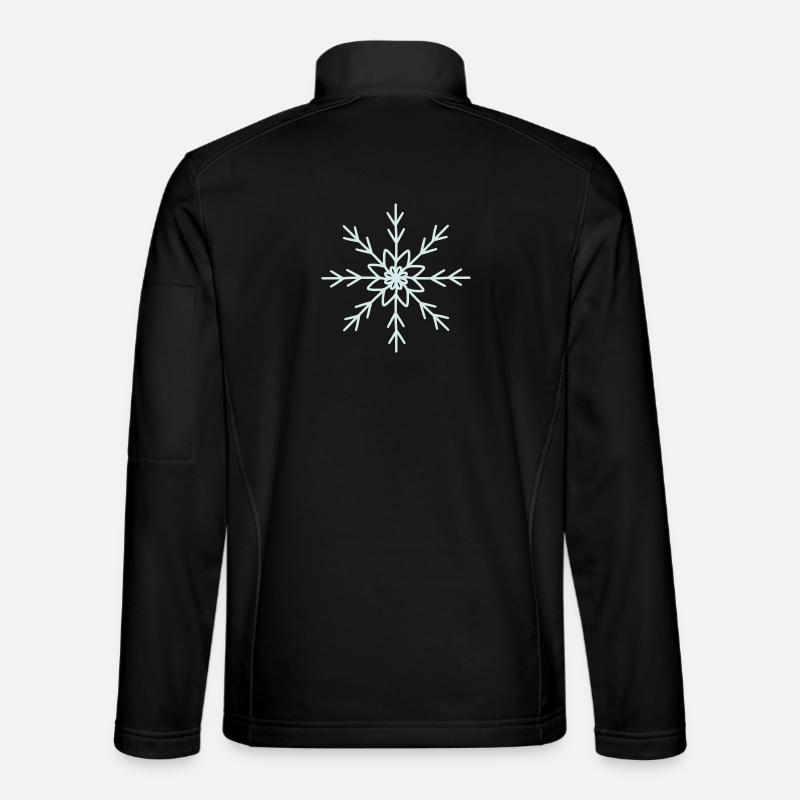 Elegant Snowflake Pattern Design - Unisex Softshell Jacket - black