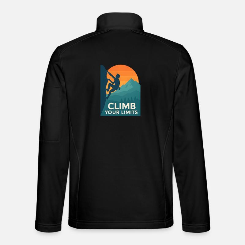  Climb Your Limits – Klettern & Bouldern - Unisex Softshelljacke - Schwarz