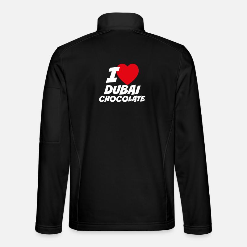 I love Dubai chocolate - Unisex Softshell Jacket - black
