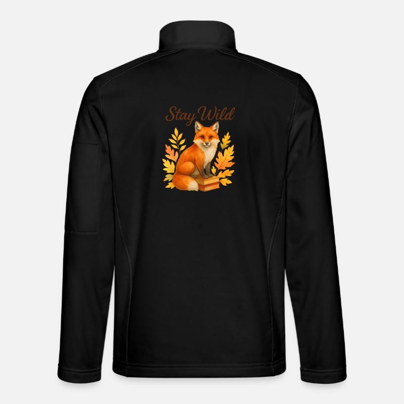 Stay Wild – Autumnal Fox - Unisex Softshell Jacket - black