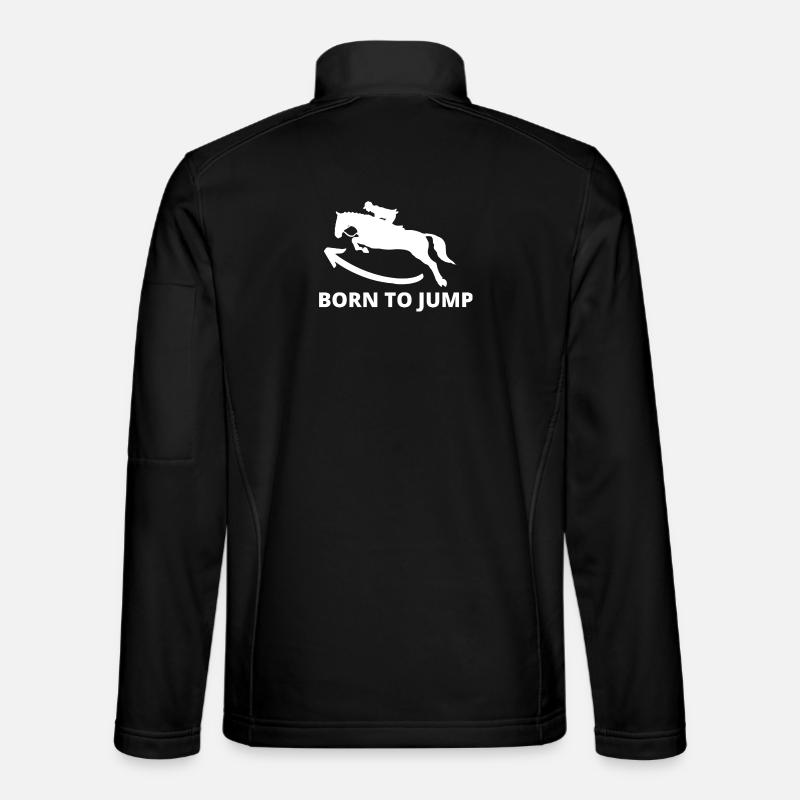 Dynamic jumping stallion - Unisex Softshell Jacket - black