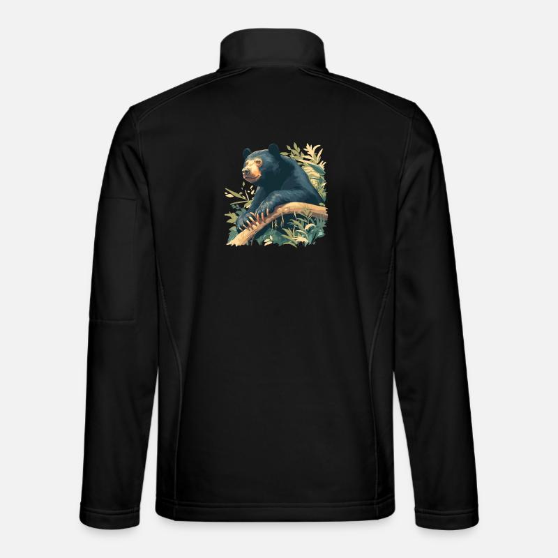 Sun Bear Malaienbär - Unisex Softshelljacke - Schwarz