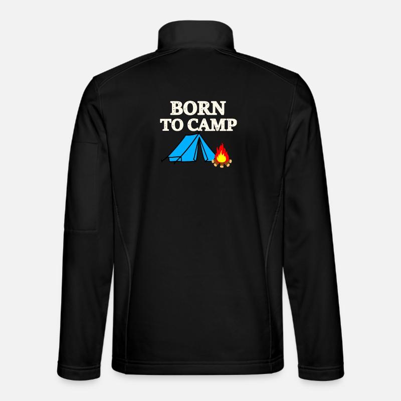 Born To Camp - Unisex Softshell Jacket - black