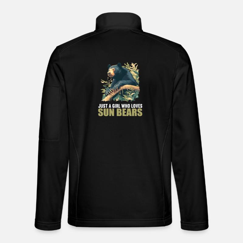 Sun Bear Malaienbär - Unisex Softshelljacke - Schwarz