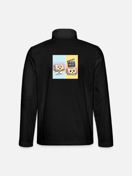 Livre vs. film – Motif de littérature drôle - Veste en tissu softshell Unisexe - noir - Dos