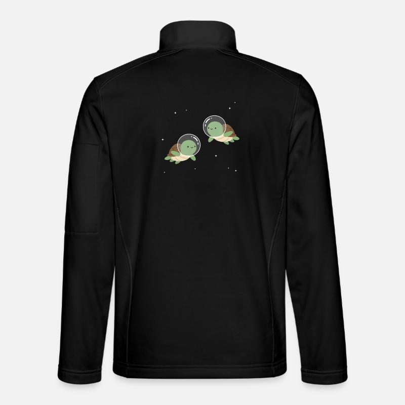 Tortues de l’espace mignonnes - Veste en tissu softshell Unisexe - noir