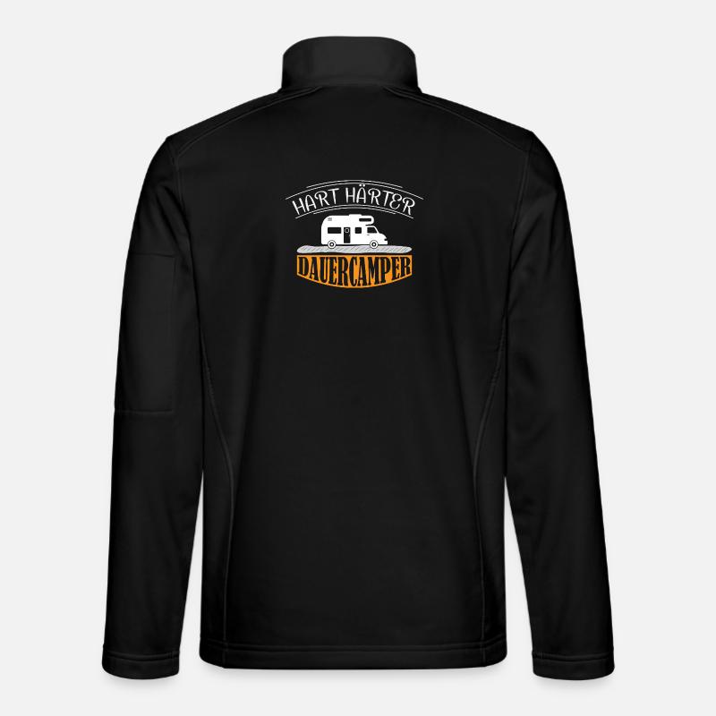 Camper Camping Wohnwagen Spruch - Unisex Softshelljacke - Schwarz