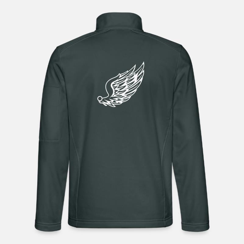 Ailes avec dessin de plumes dynamiques Veste en tissu softshell Unisexe
