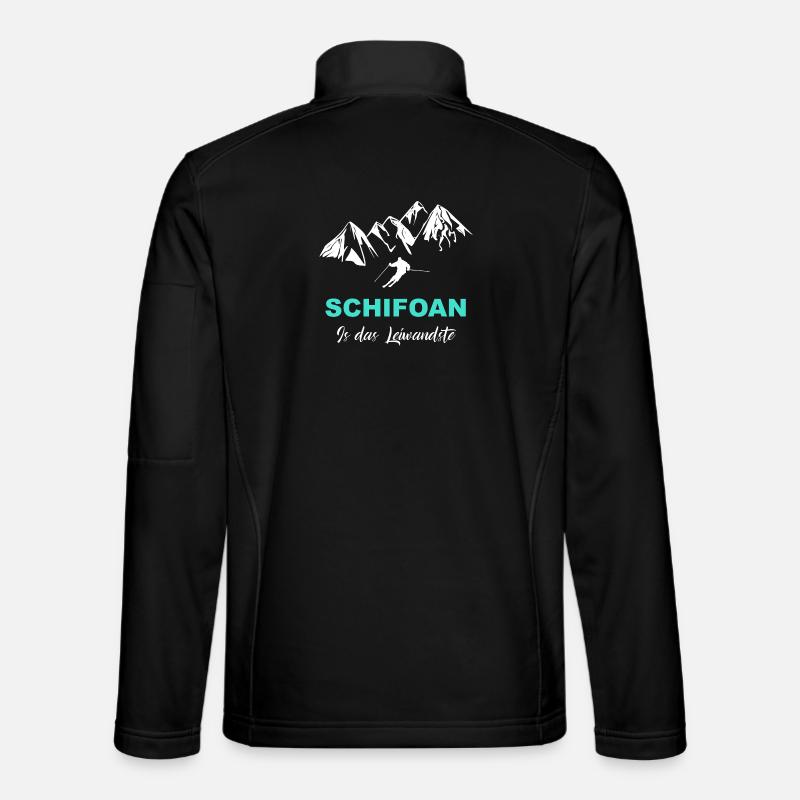 Skifahren is das Leiwandste - Unisex Softshelljacke - Schwarz