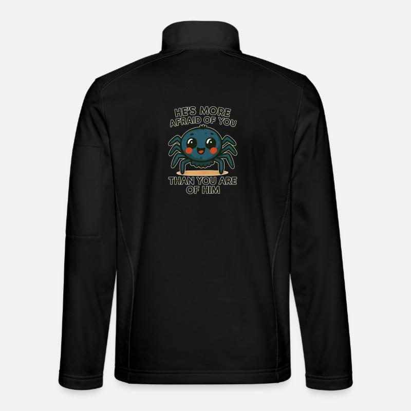 araignée mignon araignée dessin animé - Veste en tissu softshell Unisexe - noir