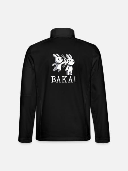 Hau Ab Unnötiger Sozialkontakt Baka Anime - Unisex Softshelljacke - Schwarz - Hinten