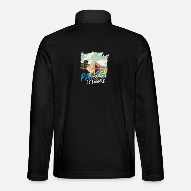 Pyramide du Louvre et Monuments de Paris Veste en tissu softshell Unisexe