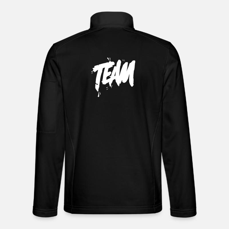 Team lettering - Unisex Softshell Jacket - black