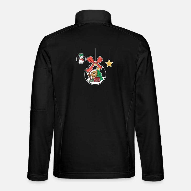 Beaver Christmas Snow Globe Beaver - Unisex Softshell Jacket - black