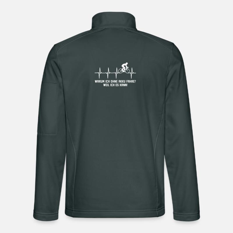Pourquoi je fais du vélo sans batterie Veste en tissu softshell Unisexe