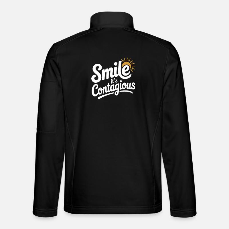 Lächeln, es ist ansteckend - Unisex Softshelljacke - Schwarz