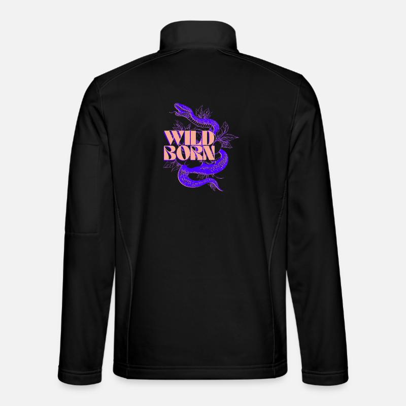 Wild geborene Schlange Illustration - Unisex Softshelljacke - Schwarz