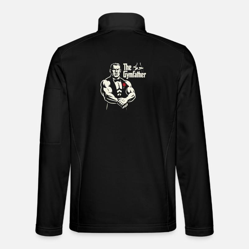 Le design de l’affiche GymFather Bold - Veste en tissu softshell Unisexe - noir