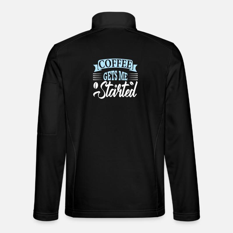 coffee gets me started - Unisex Softshelljacke - Schwarz