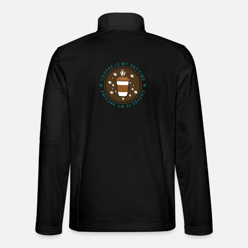 Vaccinated with coffee - Unisex Softshell Jacket - black