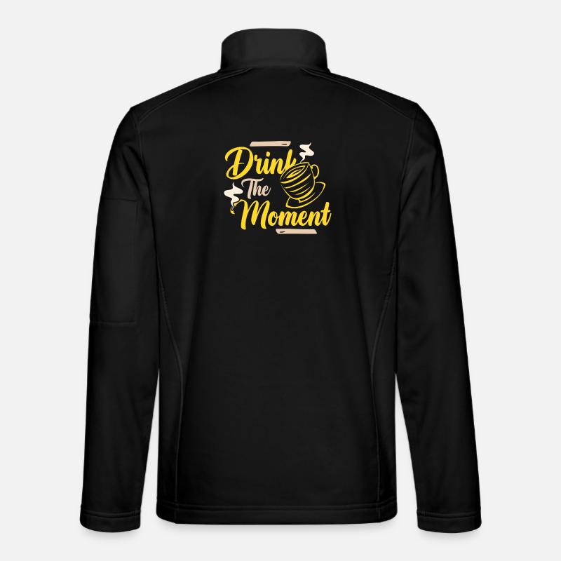 Boire le café du moment - Veste en tissu softshell Unisexe - noir