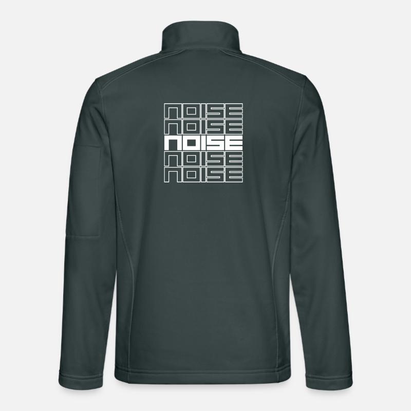 Noise Geometric Typography Bold Pattern Unisex Softshell Jacket