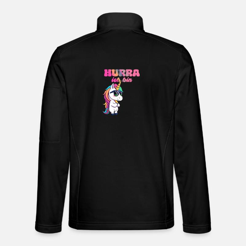 Unicorn Birthday - Unisex Softshell Jacket - black