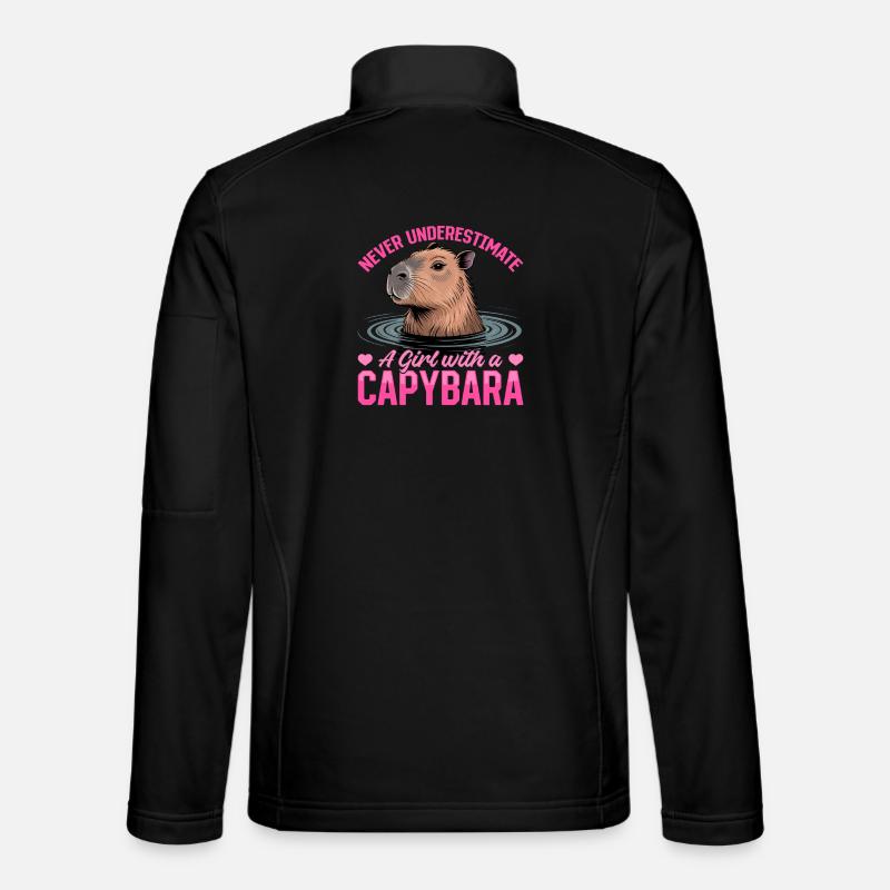 Funny Capybara - Unisex Softshell Jacket - black