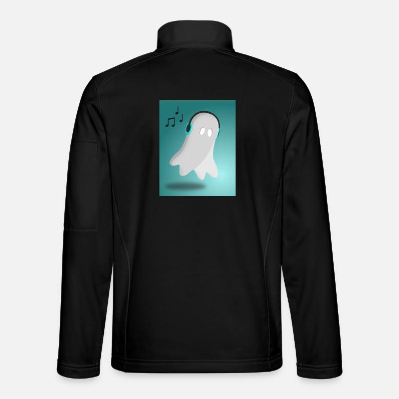 Geist mit Kopfhörern Unisex Softshelljacke