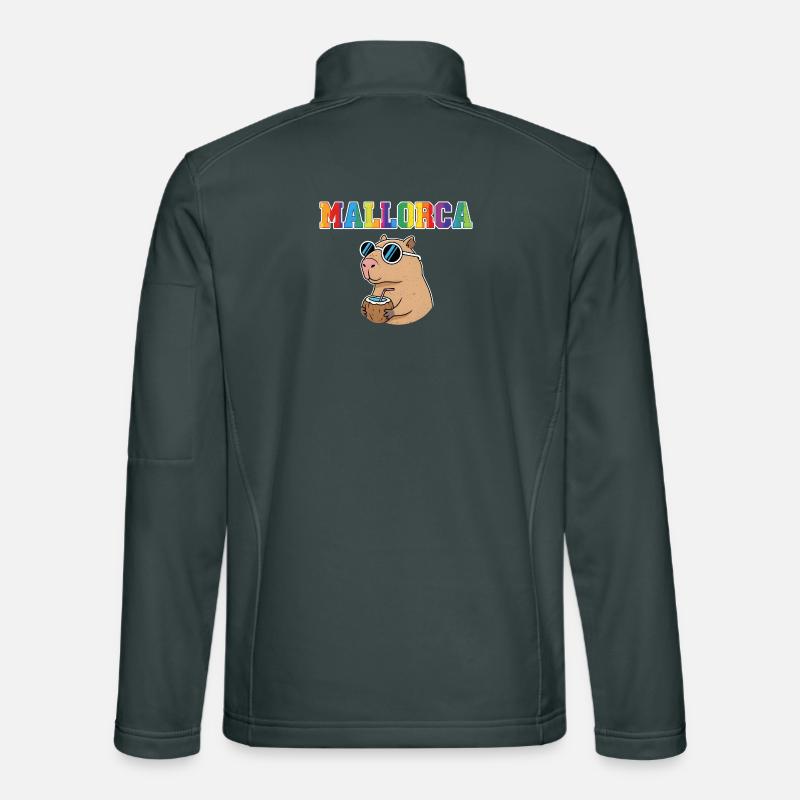 Mallorca Capybara Sonnenbrille Kokosdrink Unisex Softshelljacke