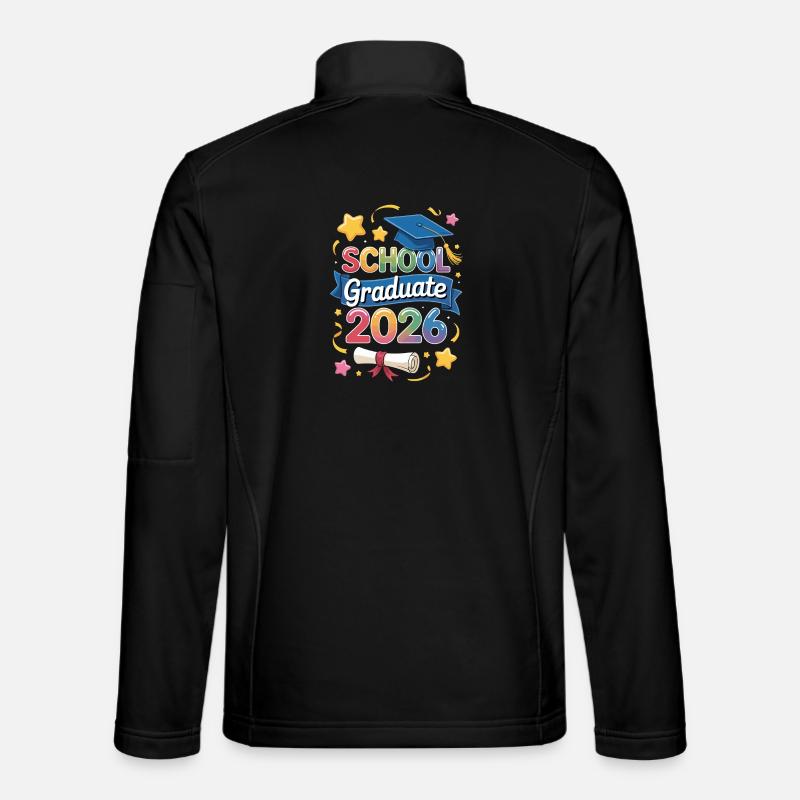 Diplômé de l’école 2026 Design - Veste en tissu softshell Unisexe - noir