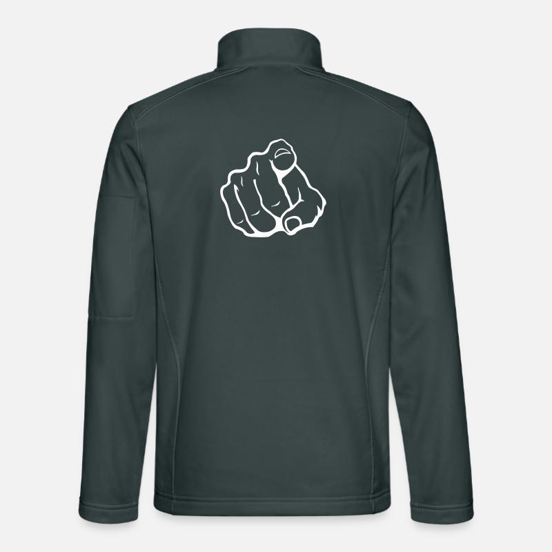 Index Finger Silhouette Unisex Softshell Jacket