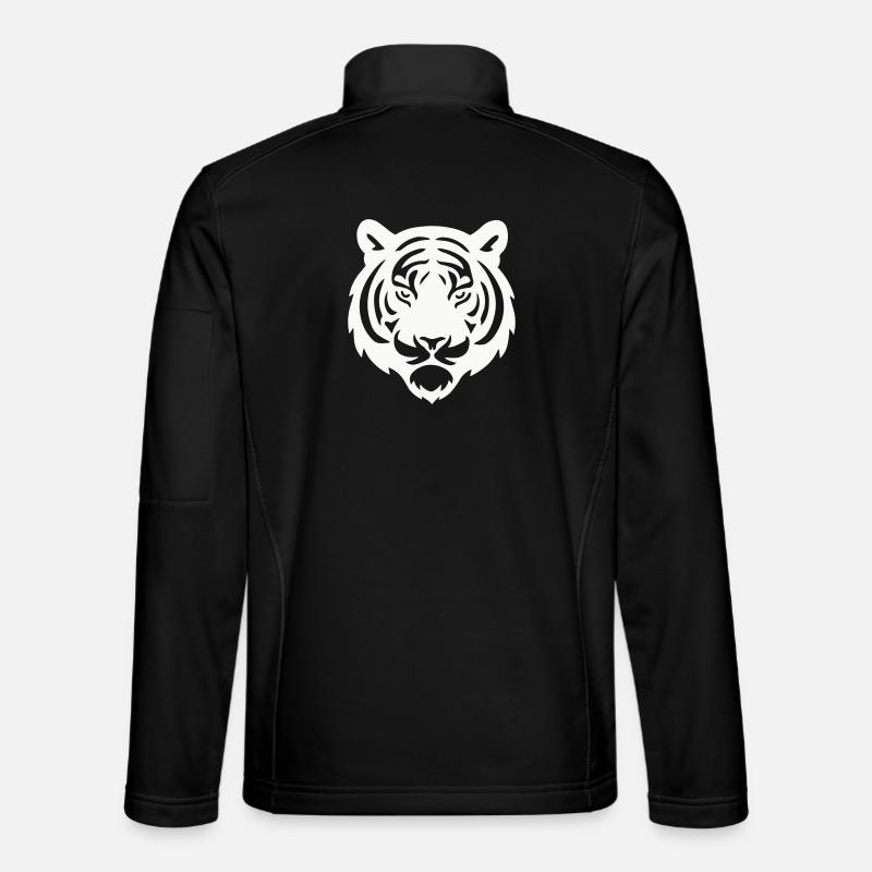 Tiger Head Silhouette - Unisex Softshell Jacket - black