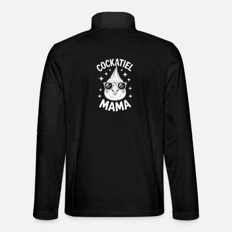 calopsitte disant maman calopsitte cadeau - Veste en tissu softshell Unisexe - noir