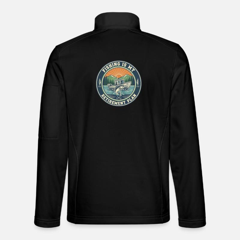 Fishing Retirement Plan Quote - Unisex Softshell Jacket - black