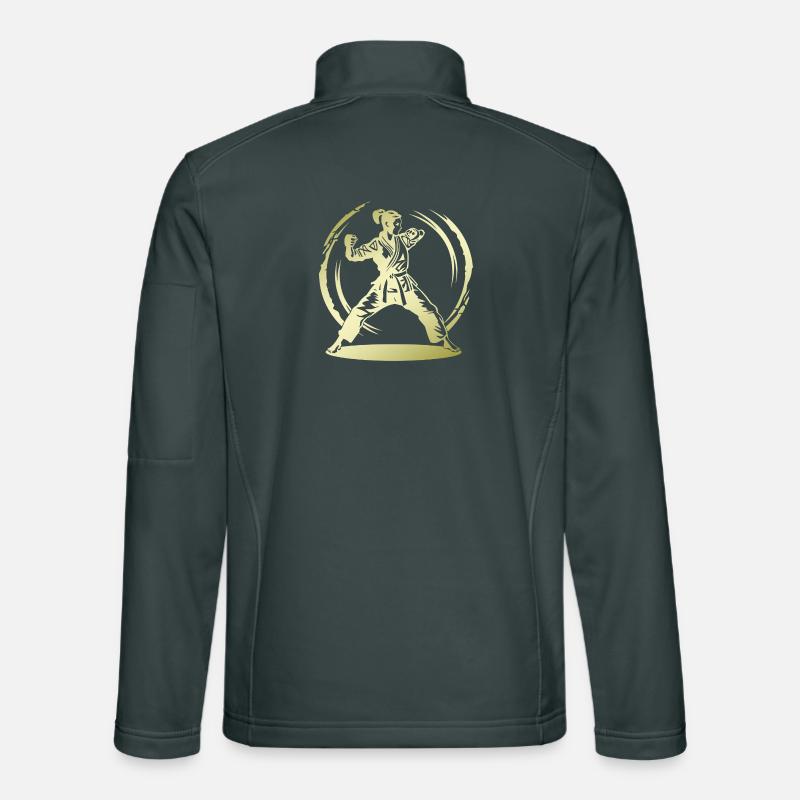 Karate Silhouette Fighter Unisex Softshell Jacket