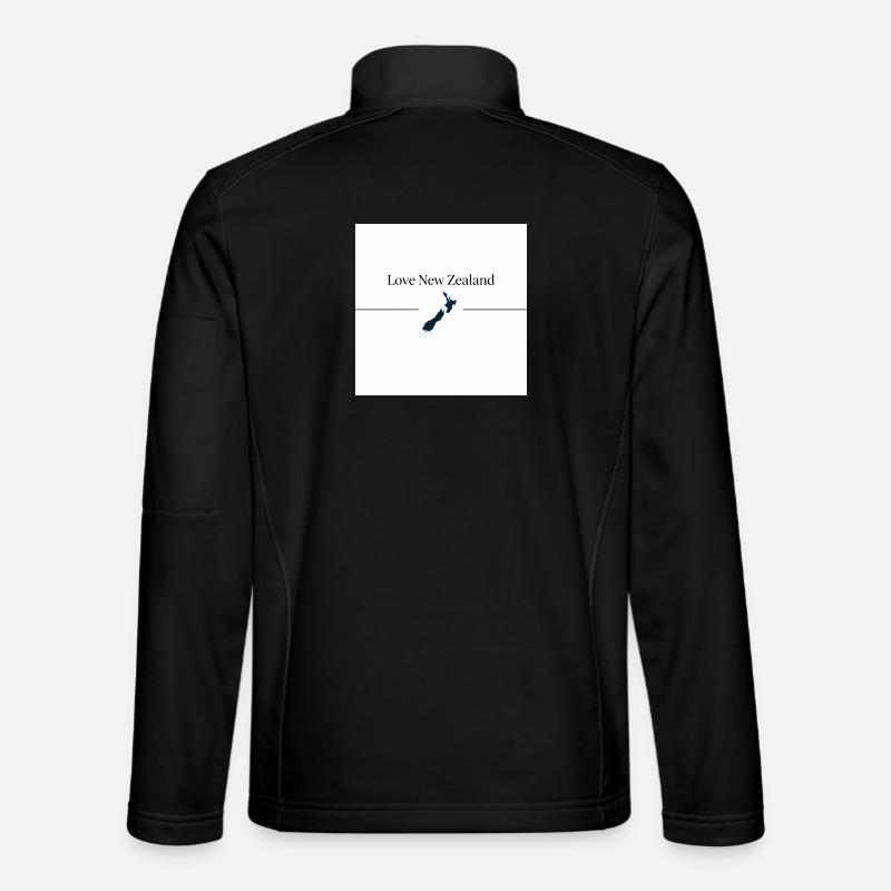 Liebe Neuseeland Silhouette - Unisex Softshelljacke - Schwarz