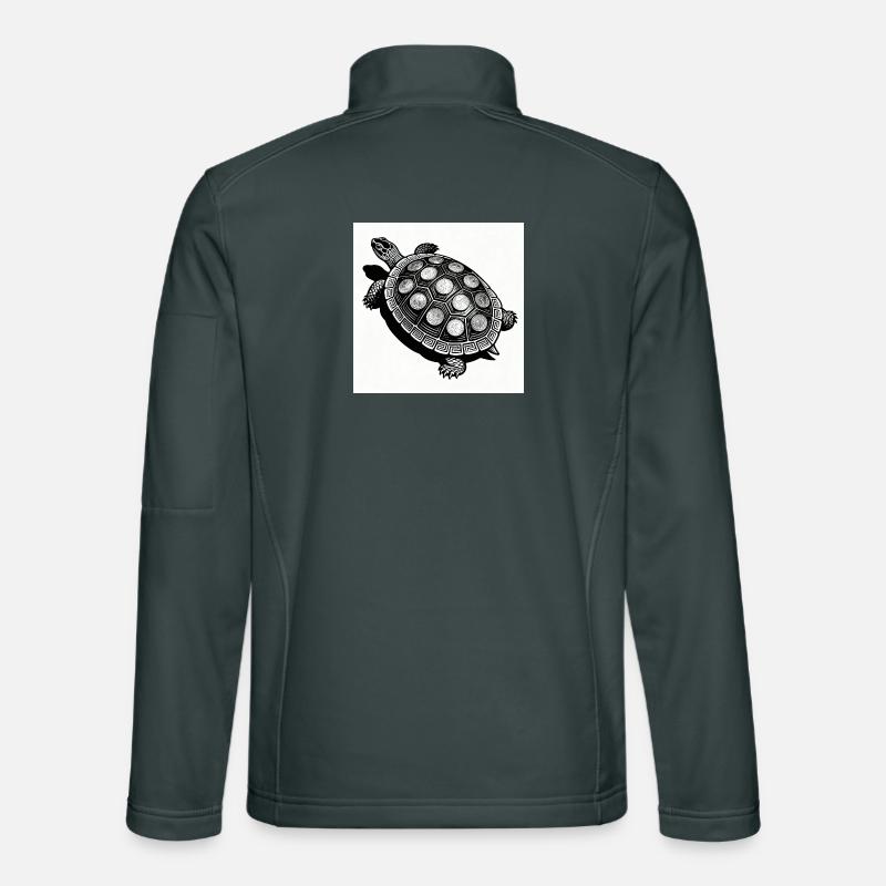 Coin Turtle Geometry Unisex Softshell Jacket