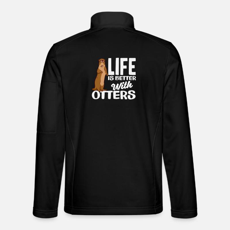 Seeotter Leben Besser - Unisex Softshelljacke - Schwarz