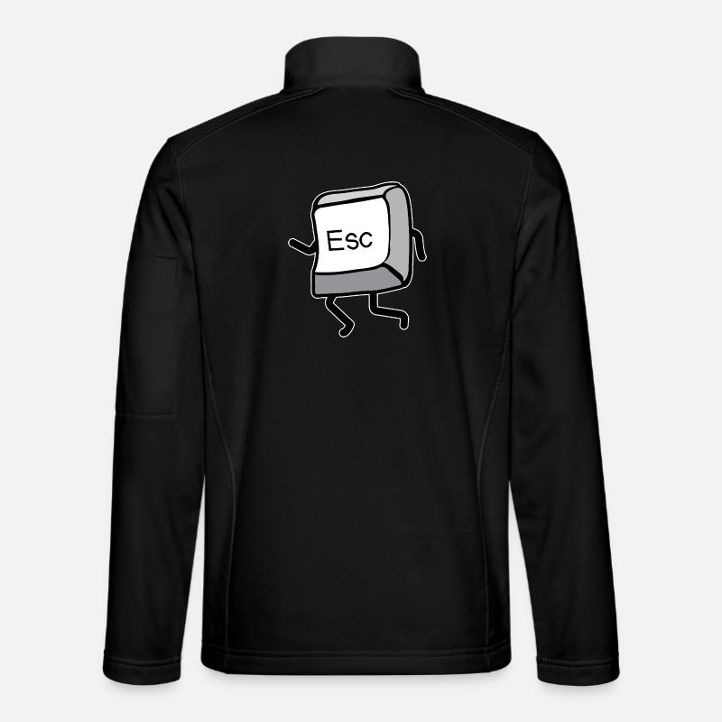 Cartoon Bewegung Esc-Taste - Unisex Softshelljacke - Schwarz