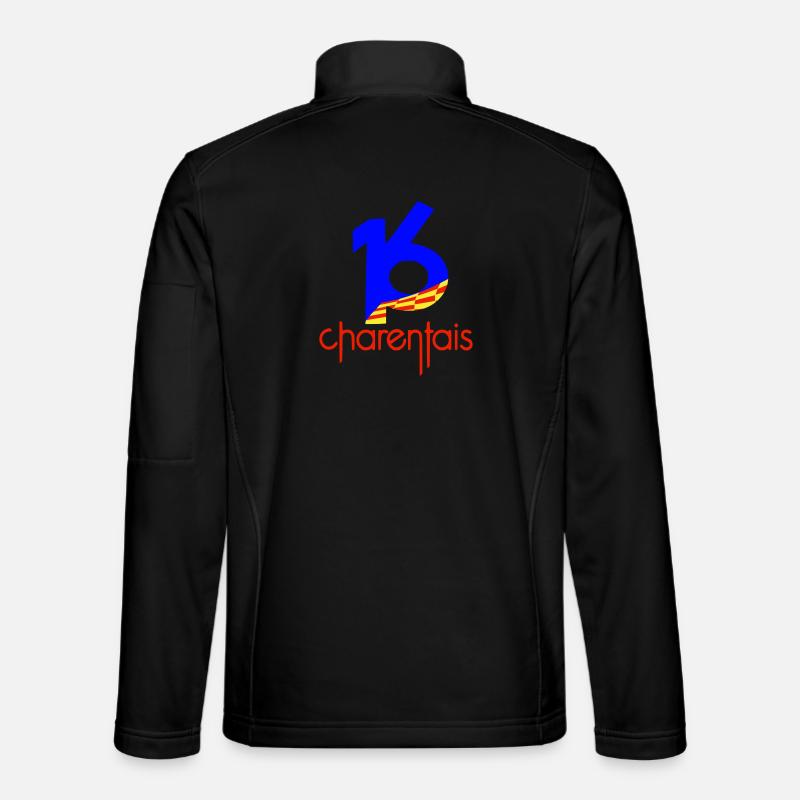16 Charentais Blue Red - Unisex Softshell Jacket - black