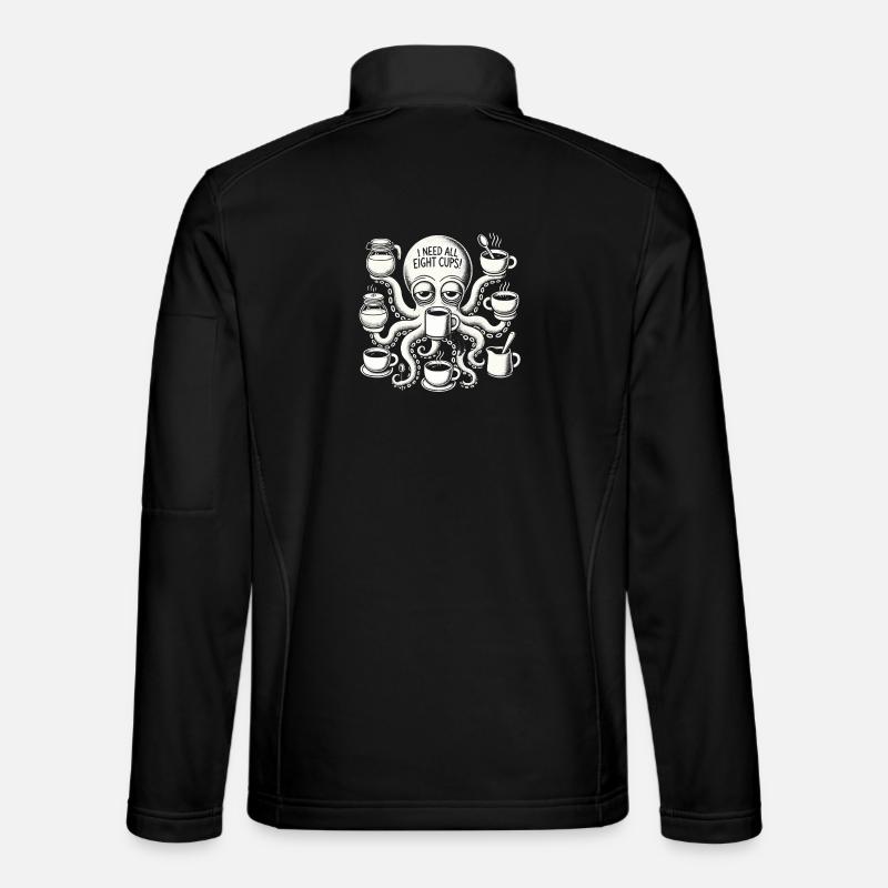 I need all eight cups - Unisex Softshell Jacket - black