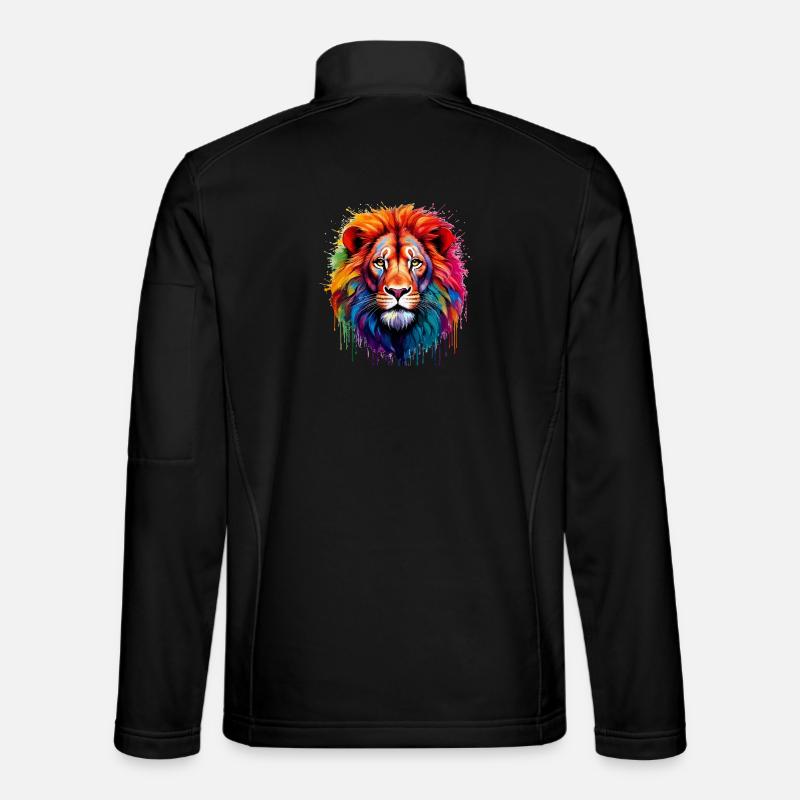 Regenbogenlöwe Kunstspritzer Unisex Softshelljacke