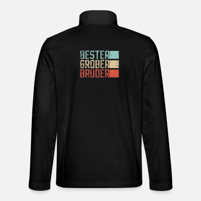 Bester Großer Bruder Retro - Unisex Softshelljacke - Schwarz