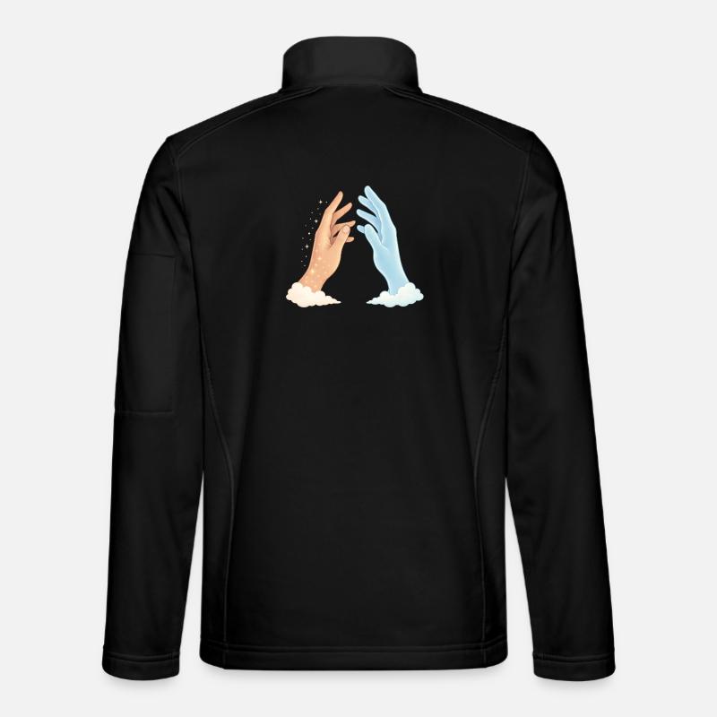 Hands in the Cloudlight- Beyond-Spirit-Soul - Unisex Softshell Jacket - black