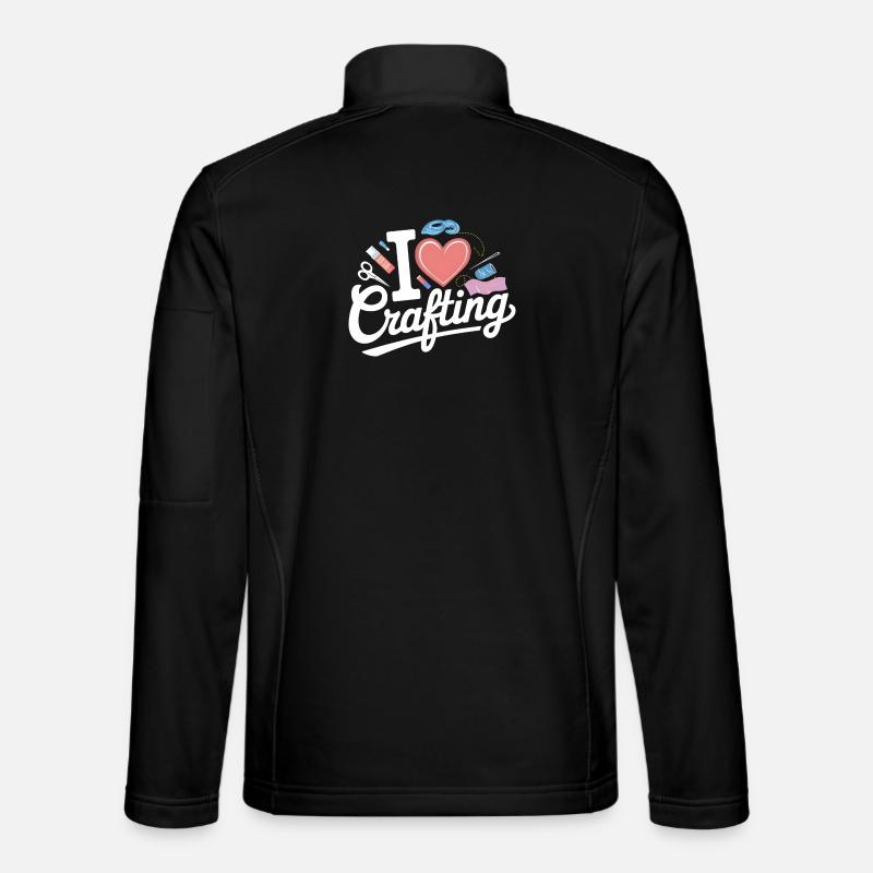 Ich liebe Basteln - Unisex Softshelljacke - Schwarz