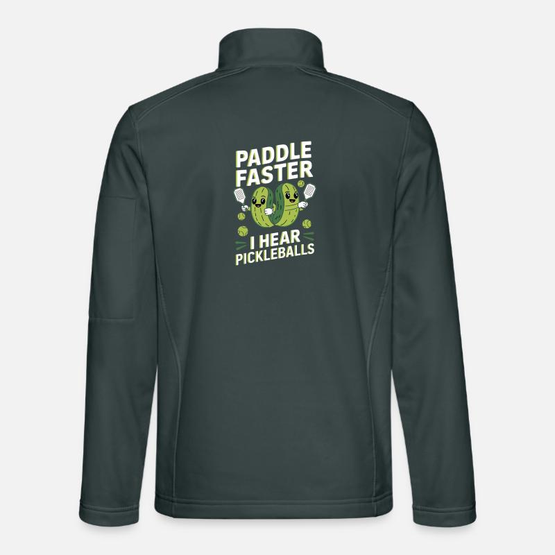 Pickleball Gurke Essiggurke Geschenk Unisex Softshelljacke